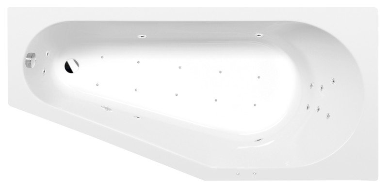 TIGRA R hydromasážní vana, 150x75x46cm, Attraction Hydro-Air, chrom 72933.4010