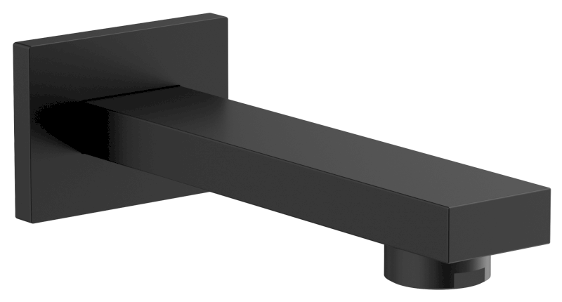 Nástěnná výtoková hubice, hranatá, 160mm, černá mat BO412