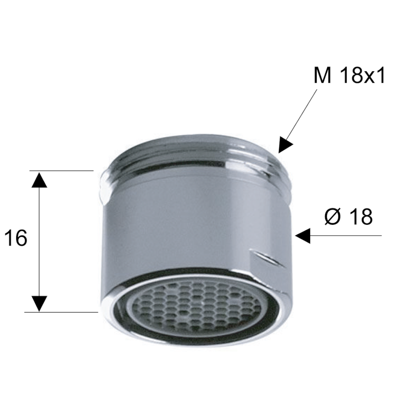 Perlátor vnější závit M18x1, chrom 3071.300