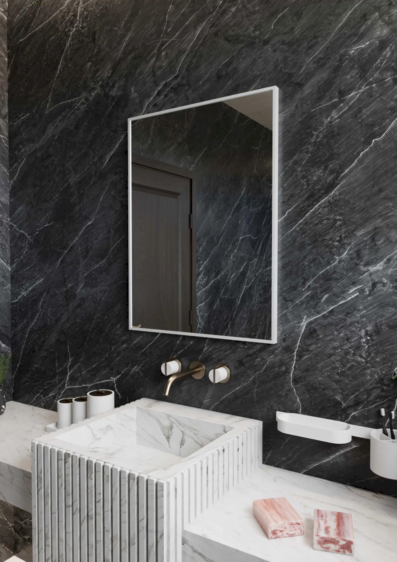 NOTION SLIM zrcadlo v rámu 60x80cm, bílá mat NT860W