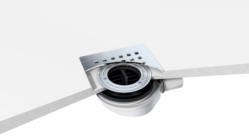 FLEXIA vaničkový sifon, průměr 90mm, DN40, krytka nerez mat 17731