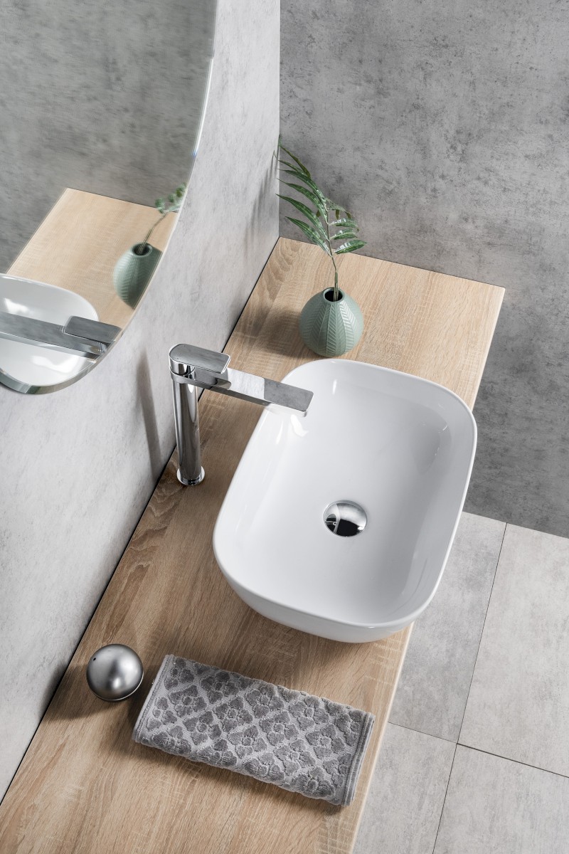 Keramické umyvadlo na desku 46x34cm, bílá 46341