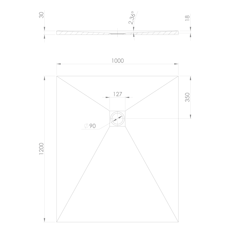 TRENECA vanička z litého mramoru s možností úpravy rozměru, 120x100cm, bílá mat 84313.11
