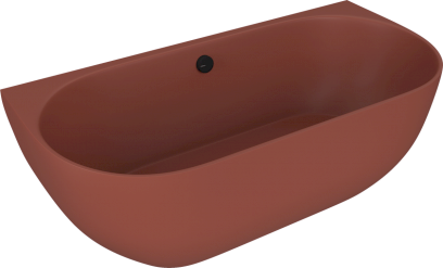 PAGODA nástěnná vana litý mramor 170x85x58cm, hnědá mat 72976.71