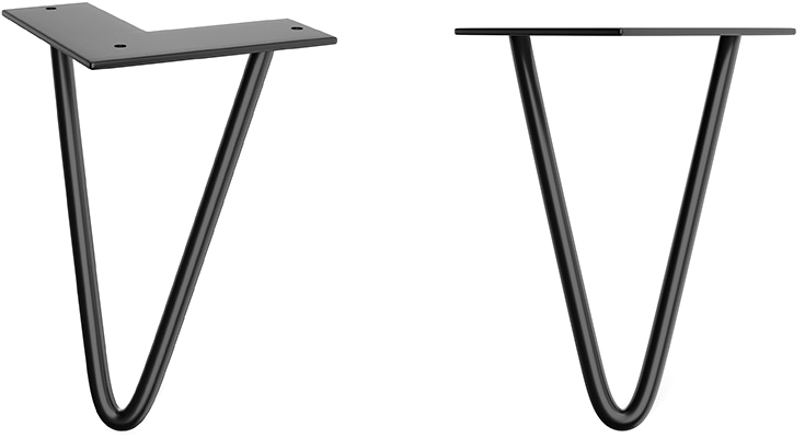 Nábytková nožička, výška 200mm, černá mat 30387