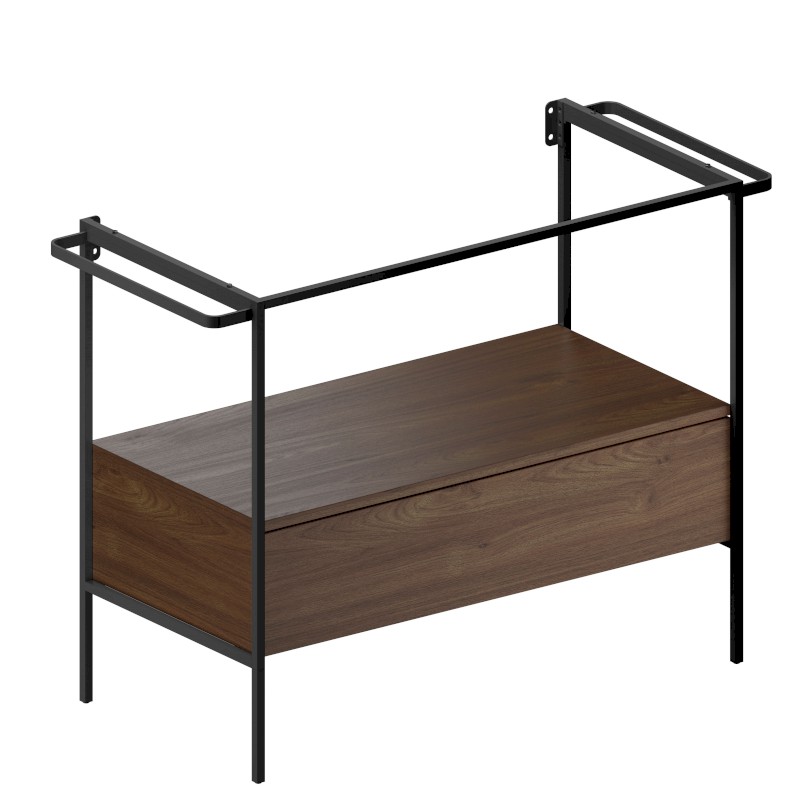 NORM nábytková nožička, výška 194mm, pro konstrukci MSAN80N/MSAN100N, černá MPSNMN