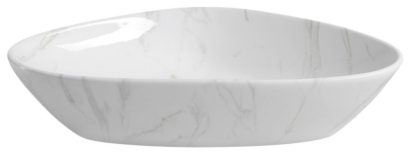 DALMA keramické umyvadlo na desku, 58,5x39cm, carrara MM217