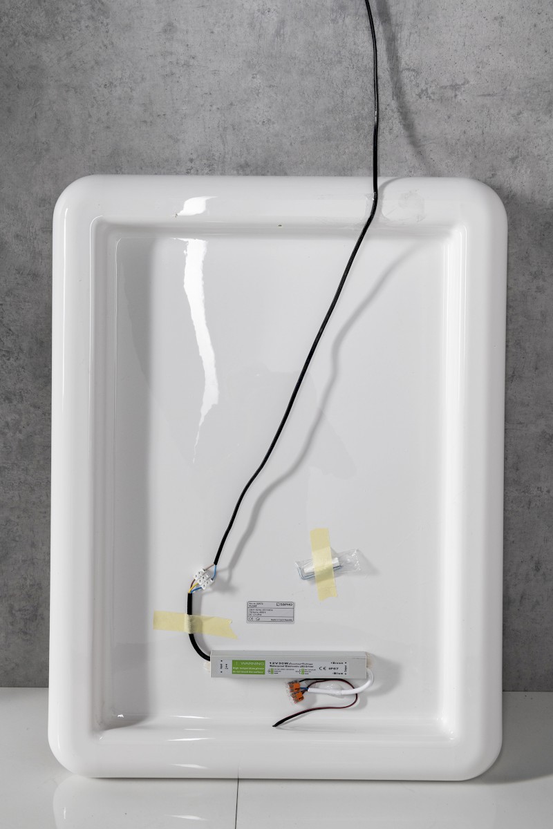 FLOAT zrcadlo s LED podsvícením 60x80cm, bílá 22572