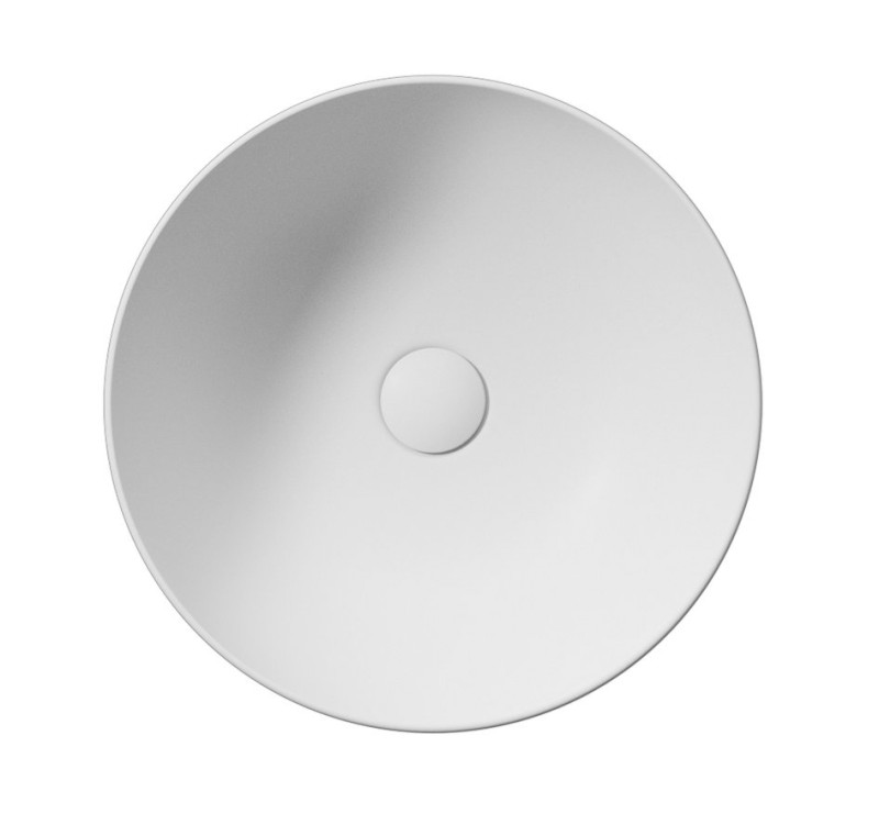 PURA keramické umyvadlo na desku, průměr 42cm, bílá mat 885109