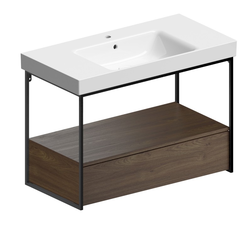 NUBES keramické umyvadlo 100x50cm, s odkládacími plochami, bez otvoru, bílá ExtraGlaze 9651011