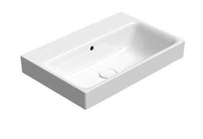 NUBES keramické umyvadlo 60x40cm, bez otvoru, bílá ExtraGlaze 9683011