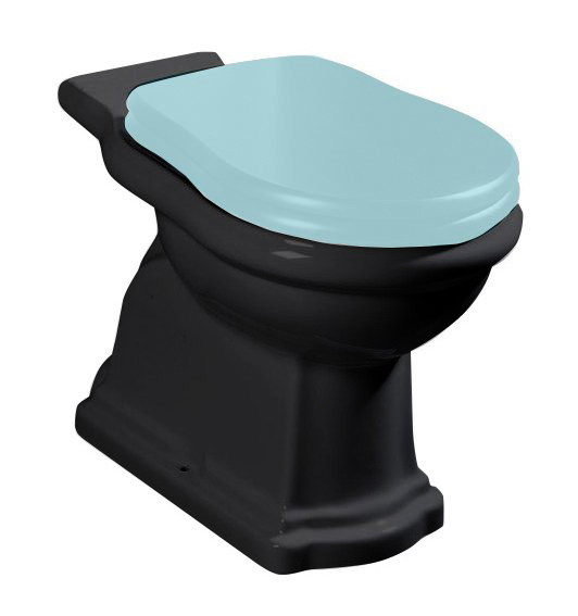 RETRO WC kombi mísa 38,5x72cm, spodní odpad, černá mat 101231