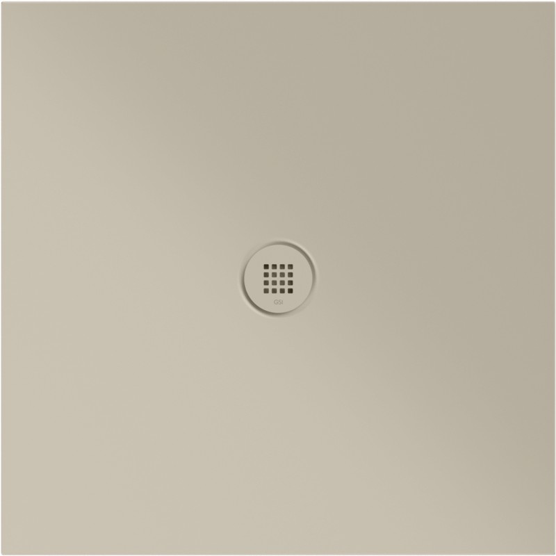 Keramická sprchová vanička, čtverec 90x90x2cm, creta mat 46090908