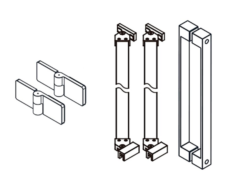 TRINITY komponenty čtvrtkruhové zástěny, zlato mat, levé GT65LG
