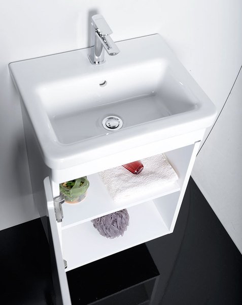 ELLA umyvadlová skříňka 46,5x65x38,5cm, 1x dvířka, levá, bílá EL055-3030