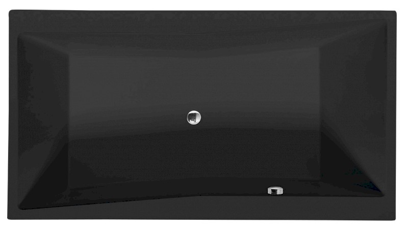 QUEST obdélníková vana 190x100x49cm, černá mat 78531.21