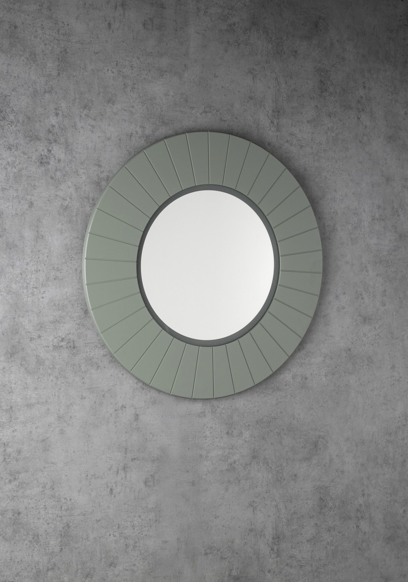 LUMIRO STRIP kulaté zrcadlo s LED osvětlením v rámu ø 75cm, verde LR750-4444S