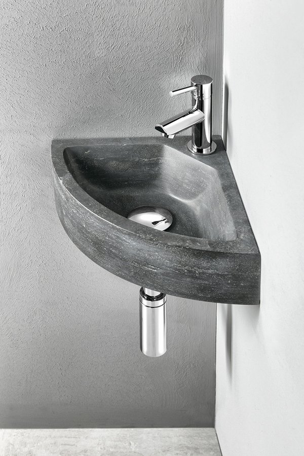 BLOK kamenné umývátko rohové 30x30cm, antracit 2401-30