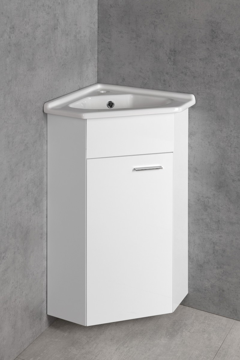 Keramické umyvadlo rohové 41x41 cm, nábytkové 1601-40