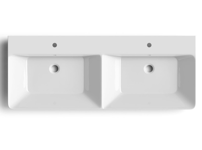 THALIE 120 keramické dvojumyvadlo nábytkové 120x46cm, bílá TH11120
