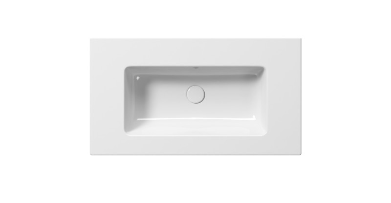 PURA keramické umyvadlo Slim 82x46cm, bez otvoru, bílá ExtraGlaze 8885011