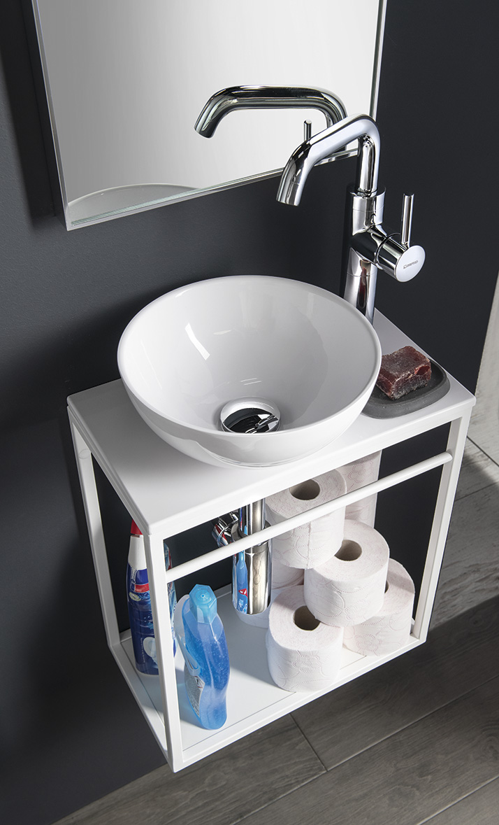 CREST konzole s policí, 39,5x45x21,7cm, bílá mat AR502