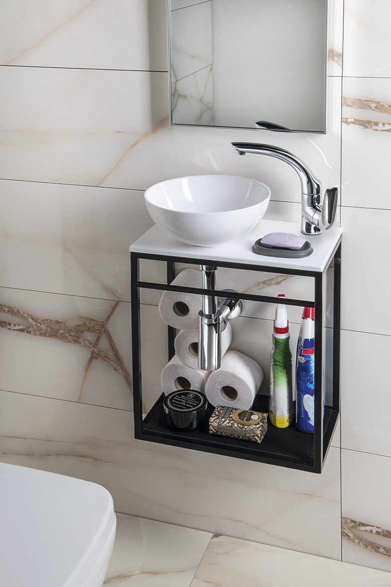 ASTER keramické umývátko na desku, Ø 28cm, bílá AR499