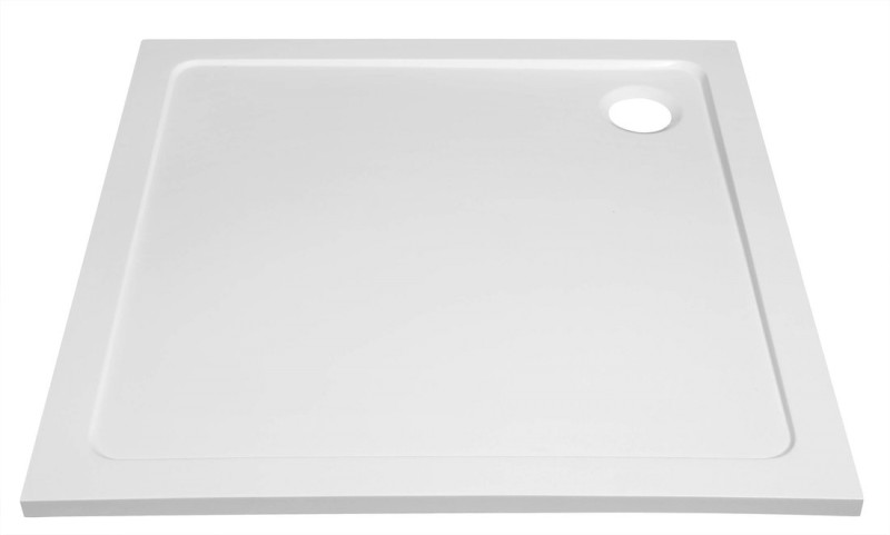 TECMI sprchová vanička z litého mramoru, čtverec 80x80cm, bílá PQ008