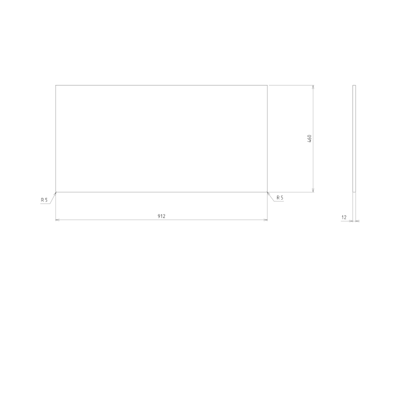 SKARA deska Rockstone 91,2x1,2x46cm, 0598 black attica CG026-0598