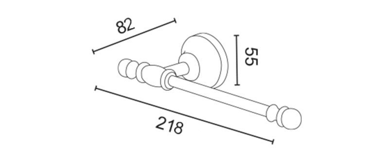 PERLA držák toaletního papíru, růžové zlato PE0197