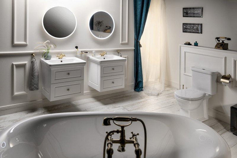 VIOLETA umyvadlová skříňka 68,5x52x46,5cm, bílá pololesk VI075-3131