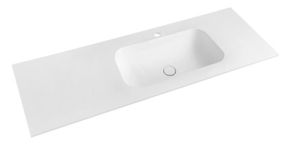 TREOS umyvadlo 131,6x51,3 cm (20+110), rockstone, pravé, bílá mat TS132-0101-R