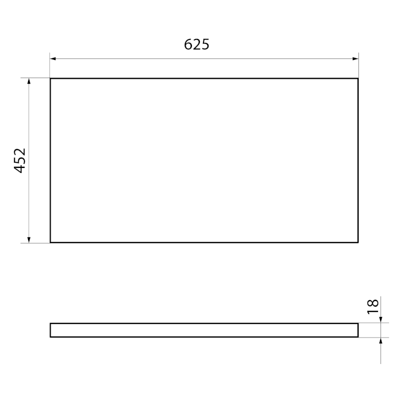 ALTAIR deska pod umyvadlo 62,5x45,2 cm, antracit břidlice AI867