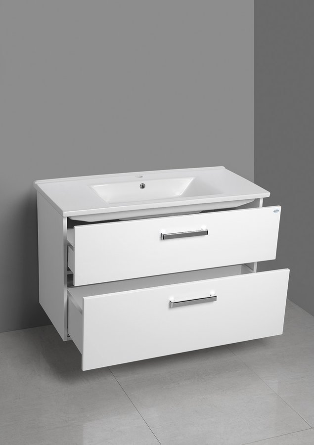 VEGA umyvadlová skříňka 97x60x43,6cm, 2x zásuvka, bílá VG103