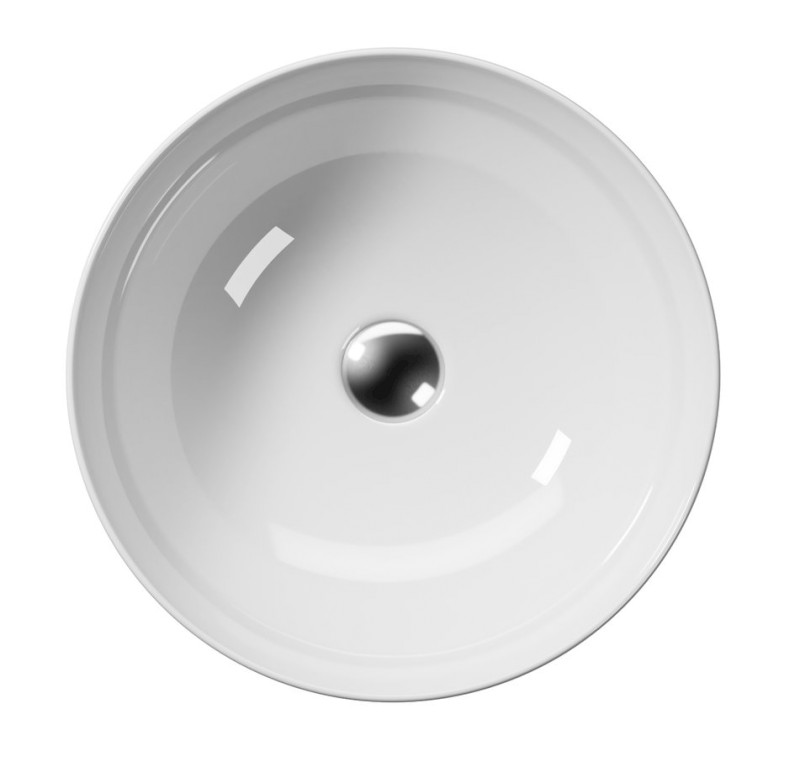 PURA keramické umyvadlo na desku, průměr 42cm, bílá ExtraGlaze 885111