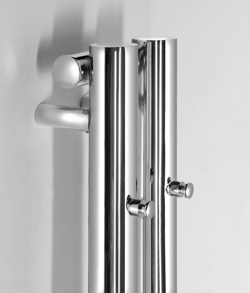 PILON otopné těleso 122x1800mm, se dvěma háčky pro ručník, chrom IZ123T