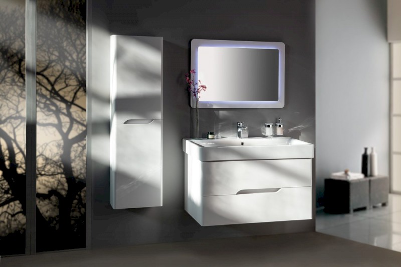 MEDIENA umyvadlová skříňka 96x51x48,5cm, bílá mat/bílá mat MD100