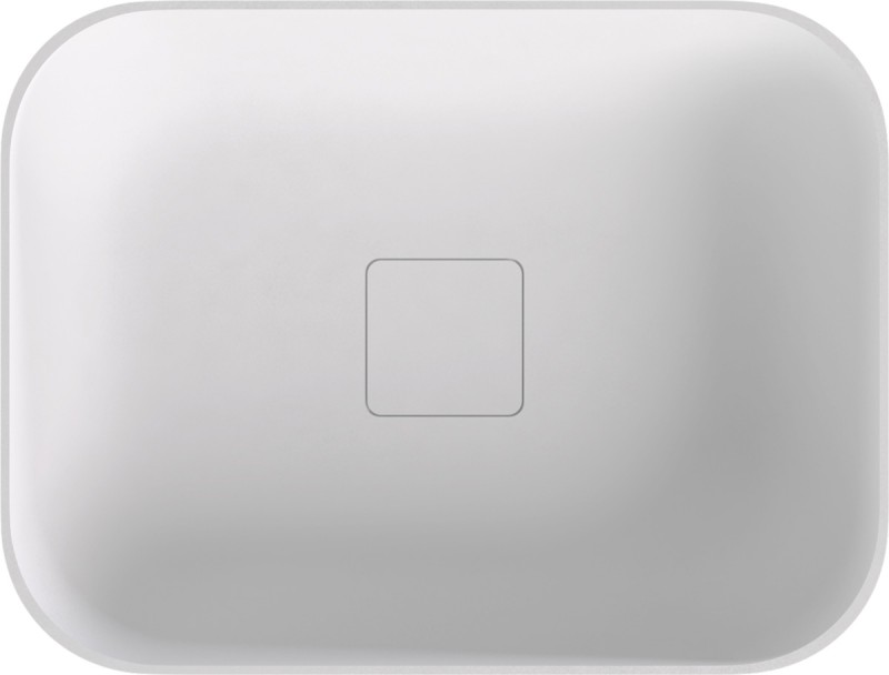 BANERA SQUARE umyvadlo na desku, litý mramor, 50x36cm, bílá mat 14596MAT