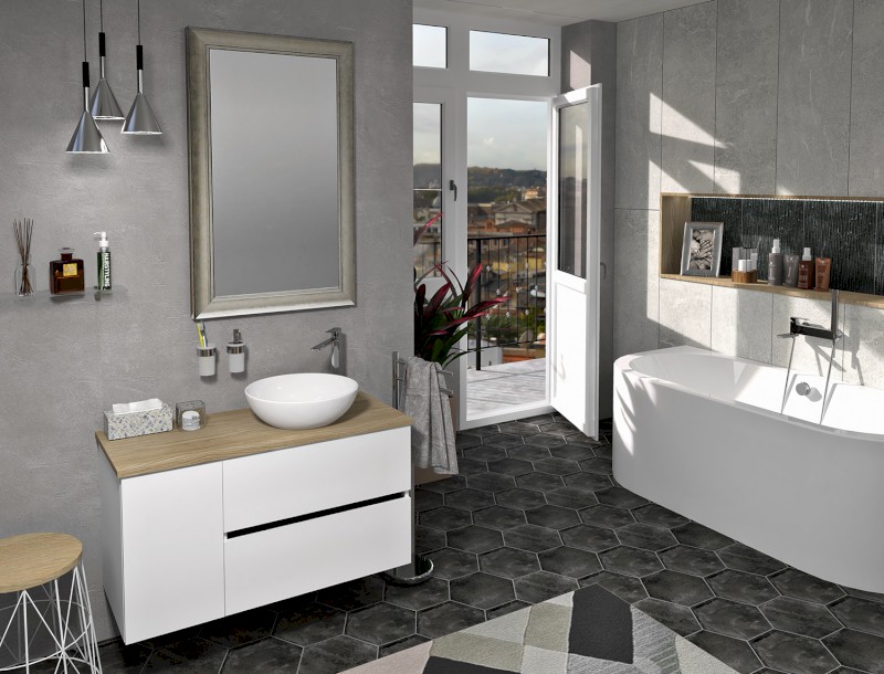 ODETTA skříňka spodní dvířková 30x50x43,5cm, pravá/levá, bílá lesk DT300-3030