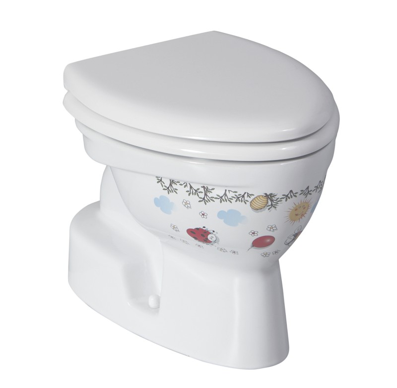 KID WC mísa kombi, spodní odpad, dekor CK300-11CB00E-FF00