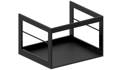 NUBES/NORM konstrukce pod umyvadlo 60x50cm, černá mat MSN6028