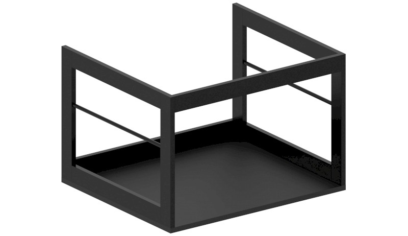 NUBES/NORM konstrukce pod umyvadlo 60x50cm, černá mat MSN6028