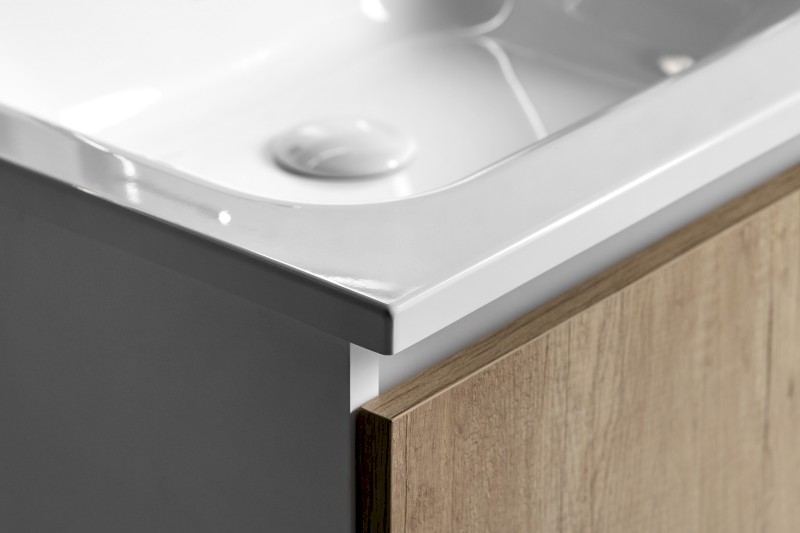 ARECA dvojumyvadlo, litý mramor, 161x51,5cm, bílá AC161