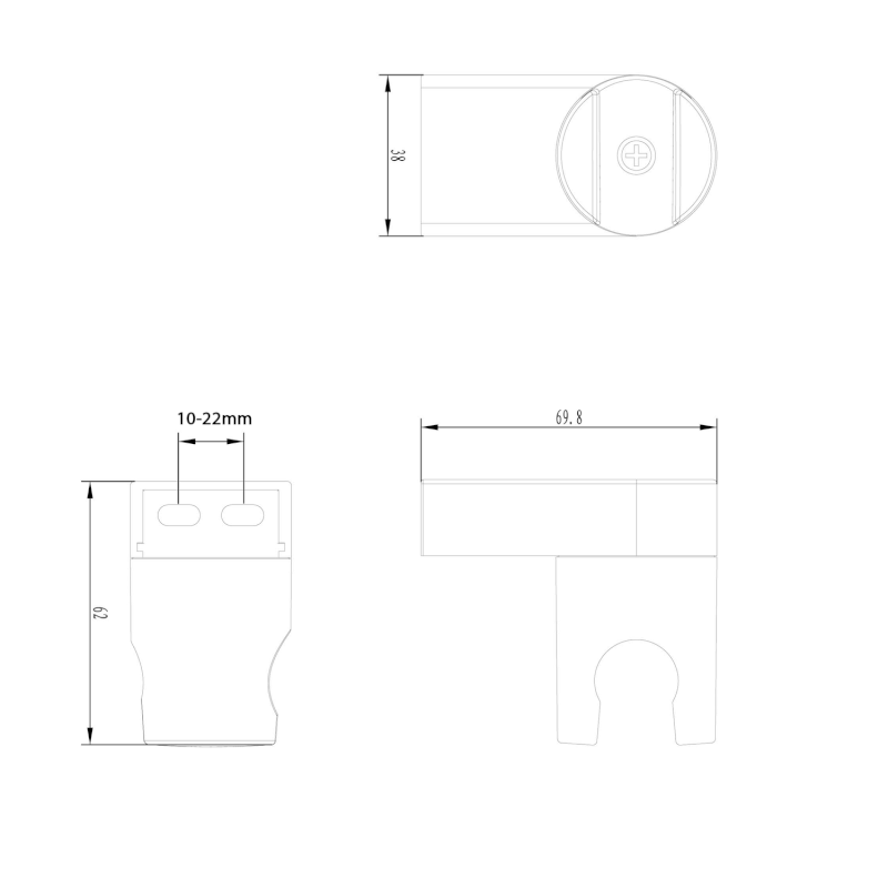 Držák sprchy, otočný, ABS/chrom 1205-33