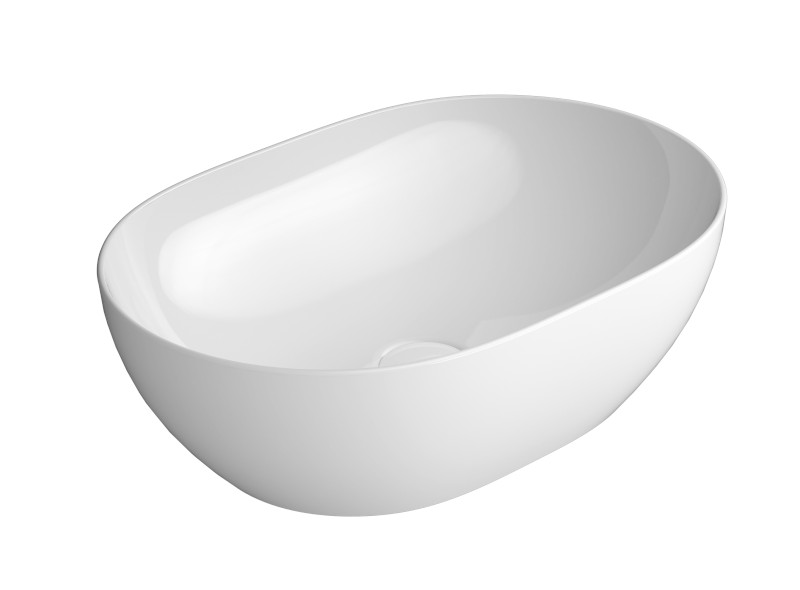 PURA keramické umyvadlo na desku, 50x35cm, bílá ExtraGlaze 886011