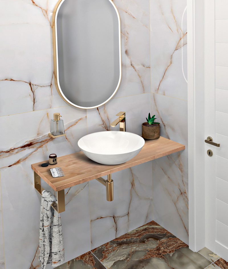 WOODY deska 900x28x360mm, masiv přírodní dub WD096-70