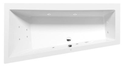 ANDRA L hydromasážní vana, 160x90x45cm, Active Hydro, chrom 81521.1010