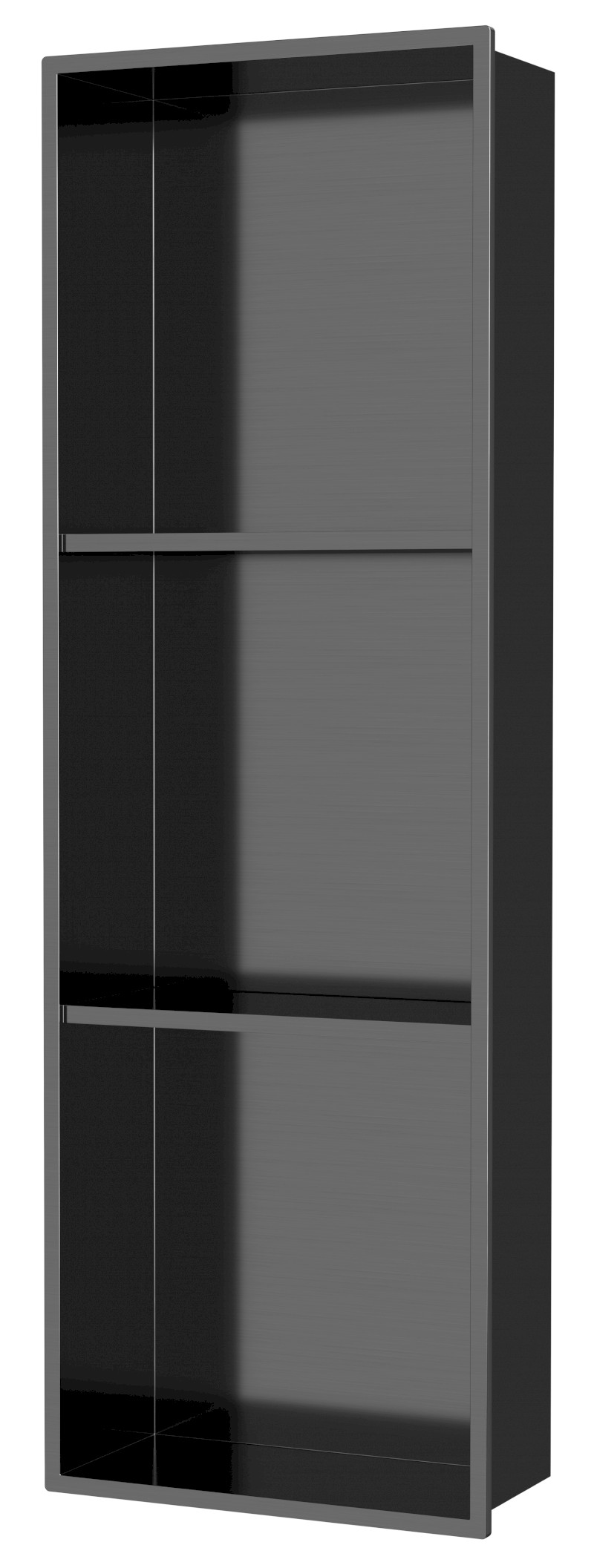 DENBO zapuštěná police do obkladu, 270x810mm, nerez, gun metal 1301-27B