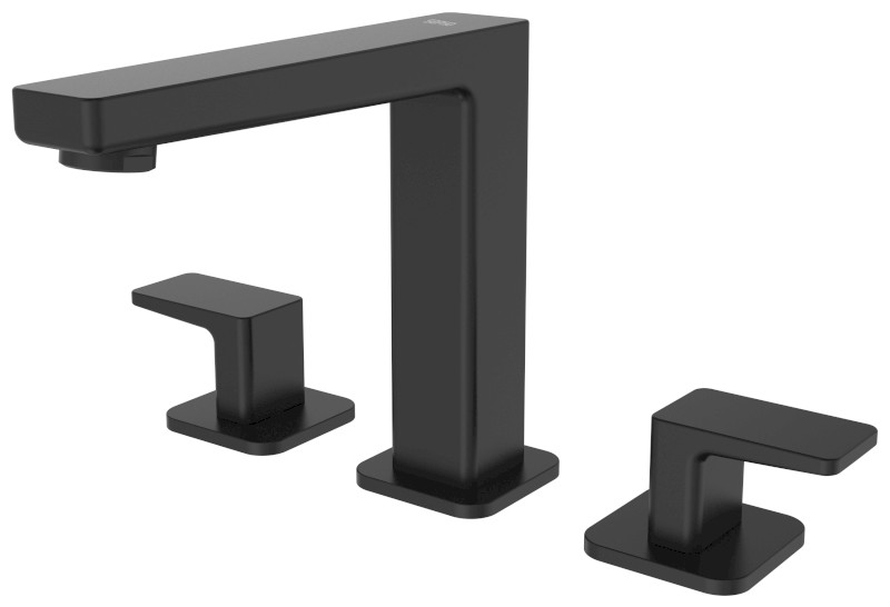 TURSI tříprvková stojánková umyvadlová baterie, černá mat TI017B
