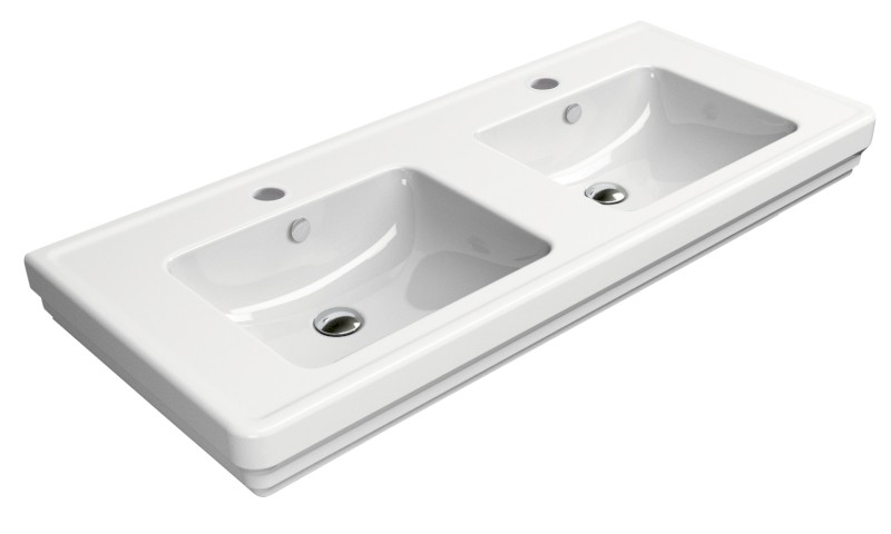 CLASSIC keramické dvojumyvadlo 125x54 cm, bílá ExtraGlaze 8725111